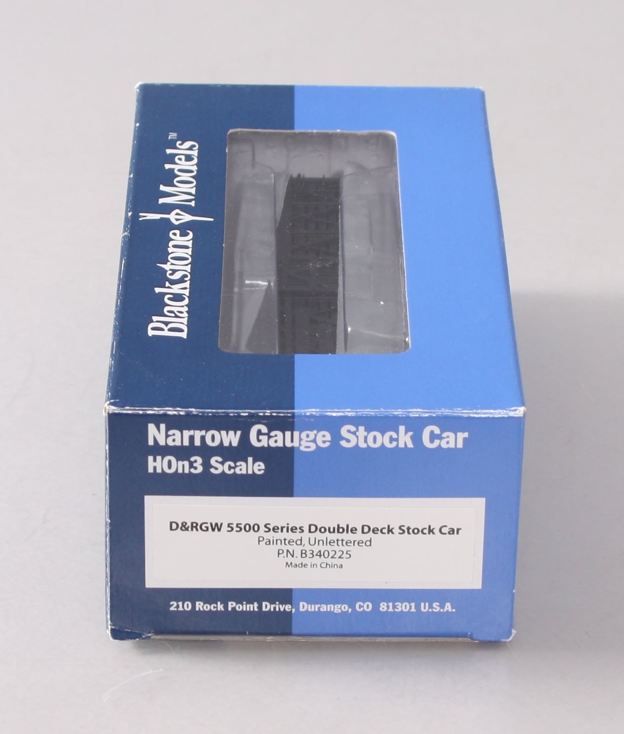 Blackstone Models B340225 HOn3 D&RGW Double Deck Stock Car Painted/Unlettered