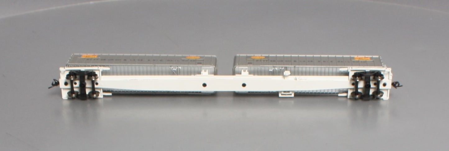 Walthers 932-40853 HO P&L.E Flexi-Van Flat Car With Trailer #504225 LN