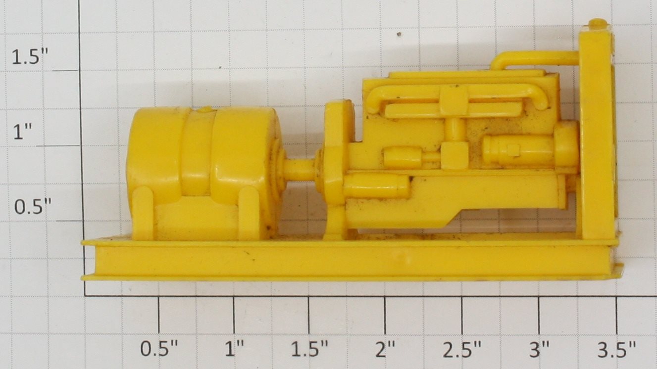 American Flyer 6409053016 Yellow Plastic Flatcar Diesel Generator