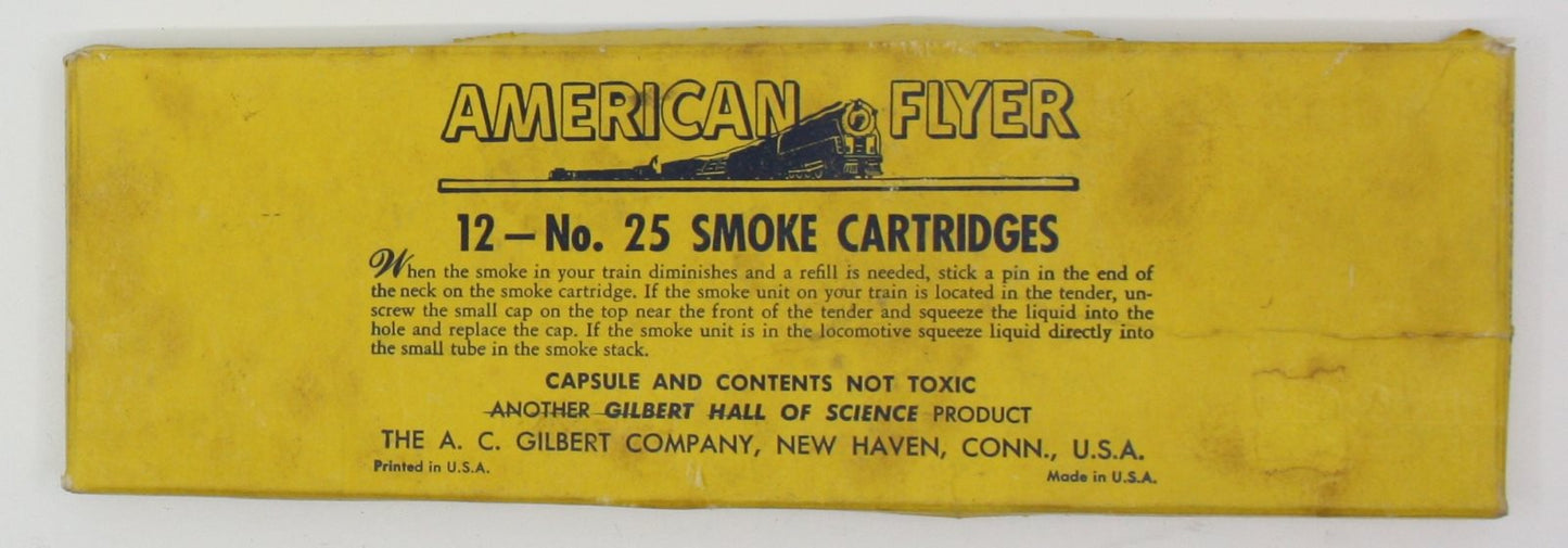 American Flyer 25B S Scale Red Capsule Smoke Fluid in Original Box