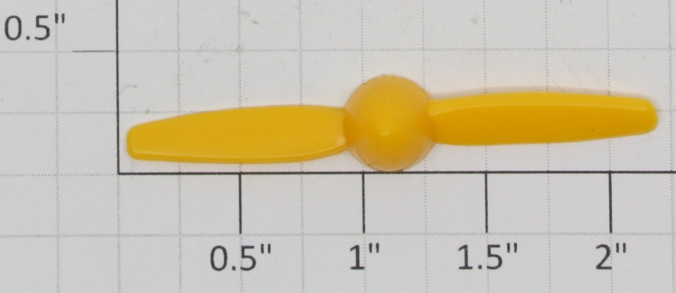 Lionel 6800-607 Yellow Airplane Propeller with Hole for Shaft