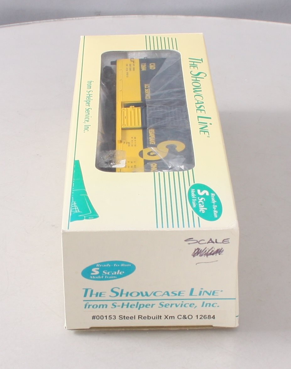 S-Helper Service 00153 S Scale C&O Steel Rebuilt XM Boxcar #12684 LN/Box