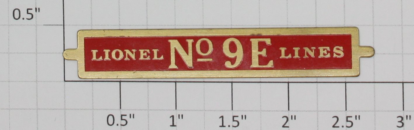 Lionel 9-17 No. 9E Bild-A Loco Red Lionel Lines Nameplate