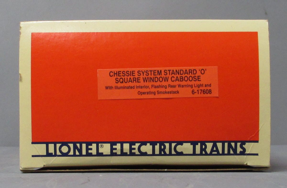 Lionel 6-17608 O Gauge Chessie Steelside Square Window Caboose #17608 w/ Smoke EX/Box