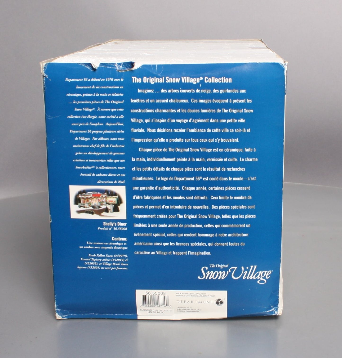 Dept 56 55008 O Scale Original Snow Village Shelly's Diner LN/Box