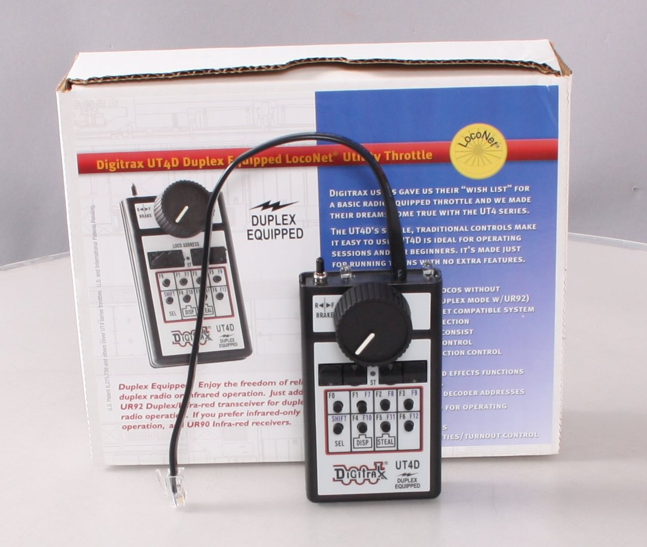 Digitrax UT4D UT4D Duplex Radio Equipped Utility Throttle w/4 Digit Addressing