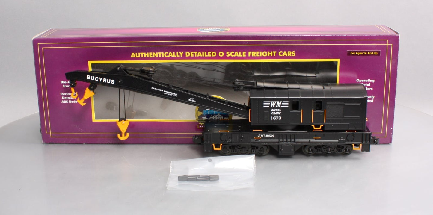 MTH 20-98747 O Scale Western Maryland Crane Car #1673