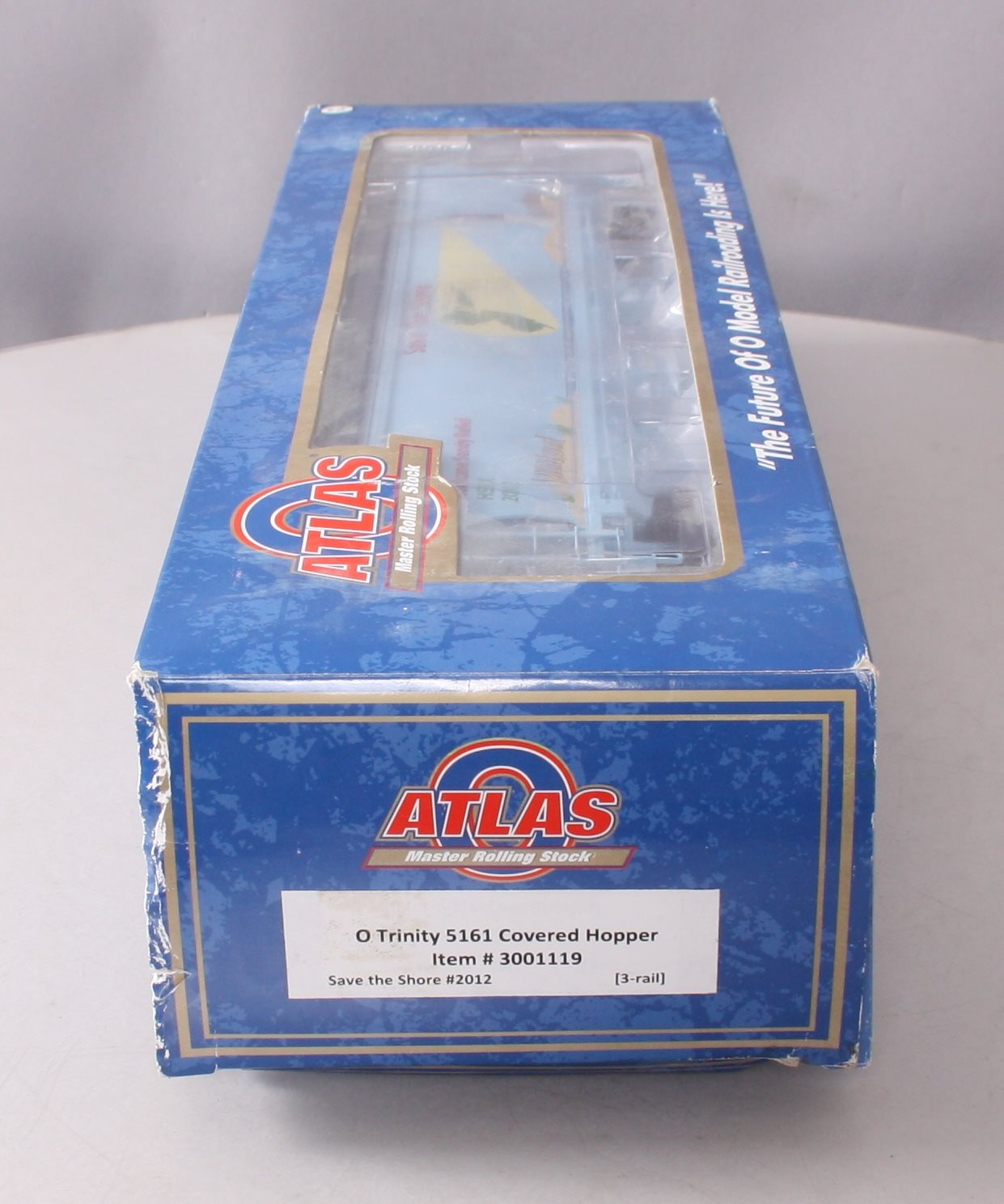Atlas 3001119 O Gauge Save the Shore Trinity 5161 Covered Hopper Car #2012 LN/Box