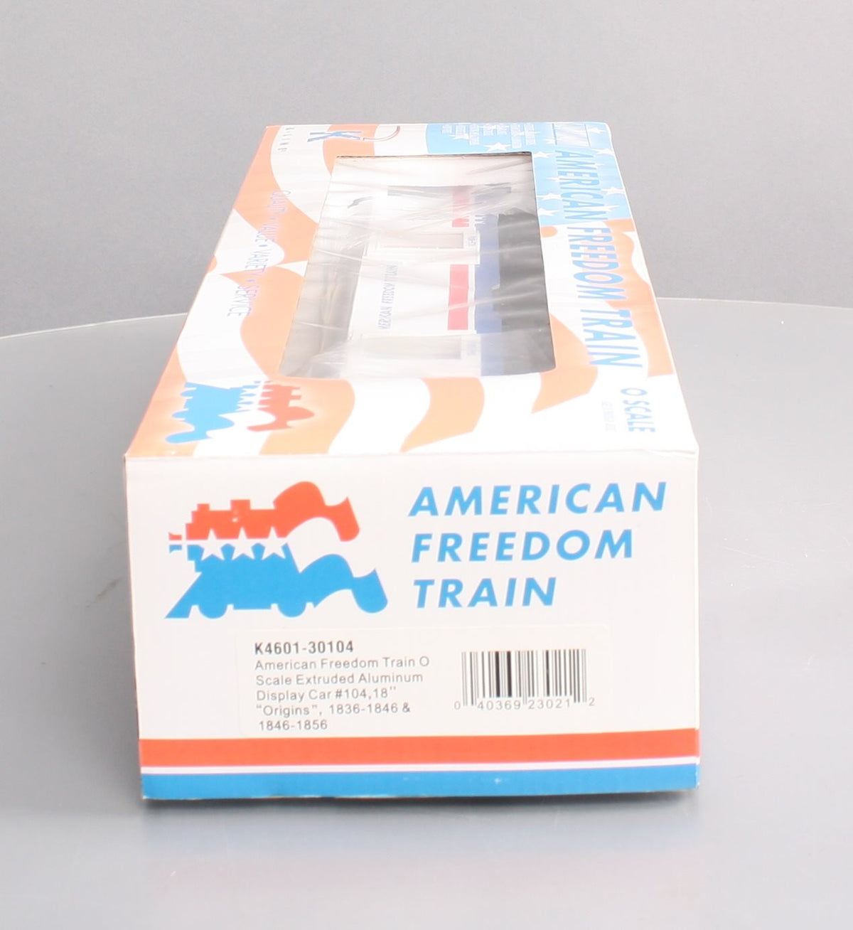 K-Line K4601-30104 O Gauge American Freedom Train 18" Aluminum Display Car #104 LN/Box