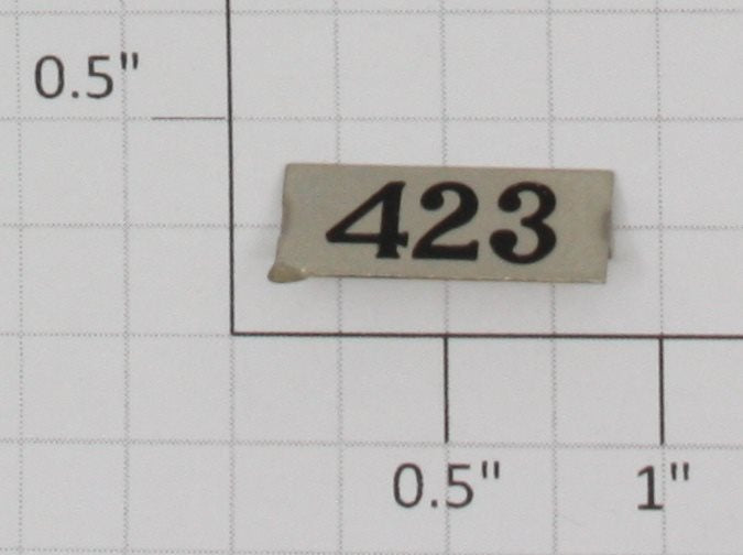 Lionel 423-1 Nickel Number Plate