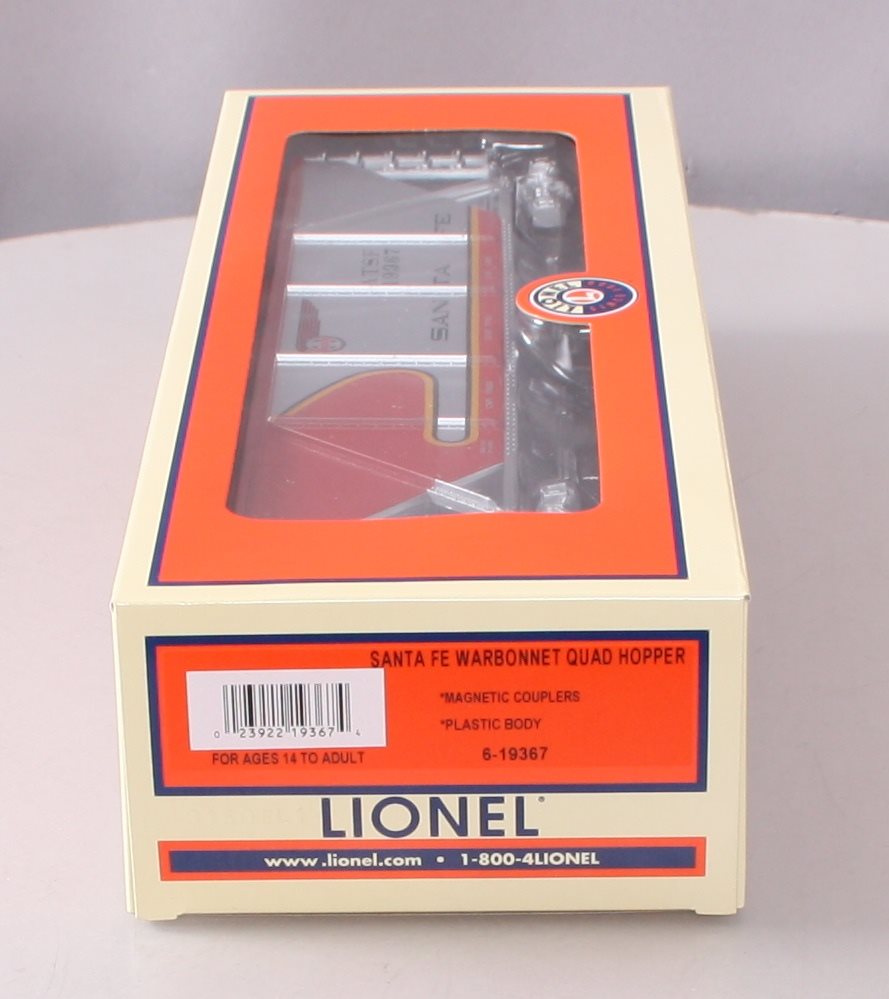 Lionel 6-19367 O Scale Santa Fe Warbonnet Quad Hopper LN/Box