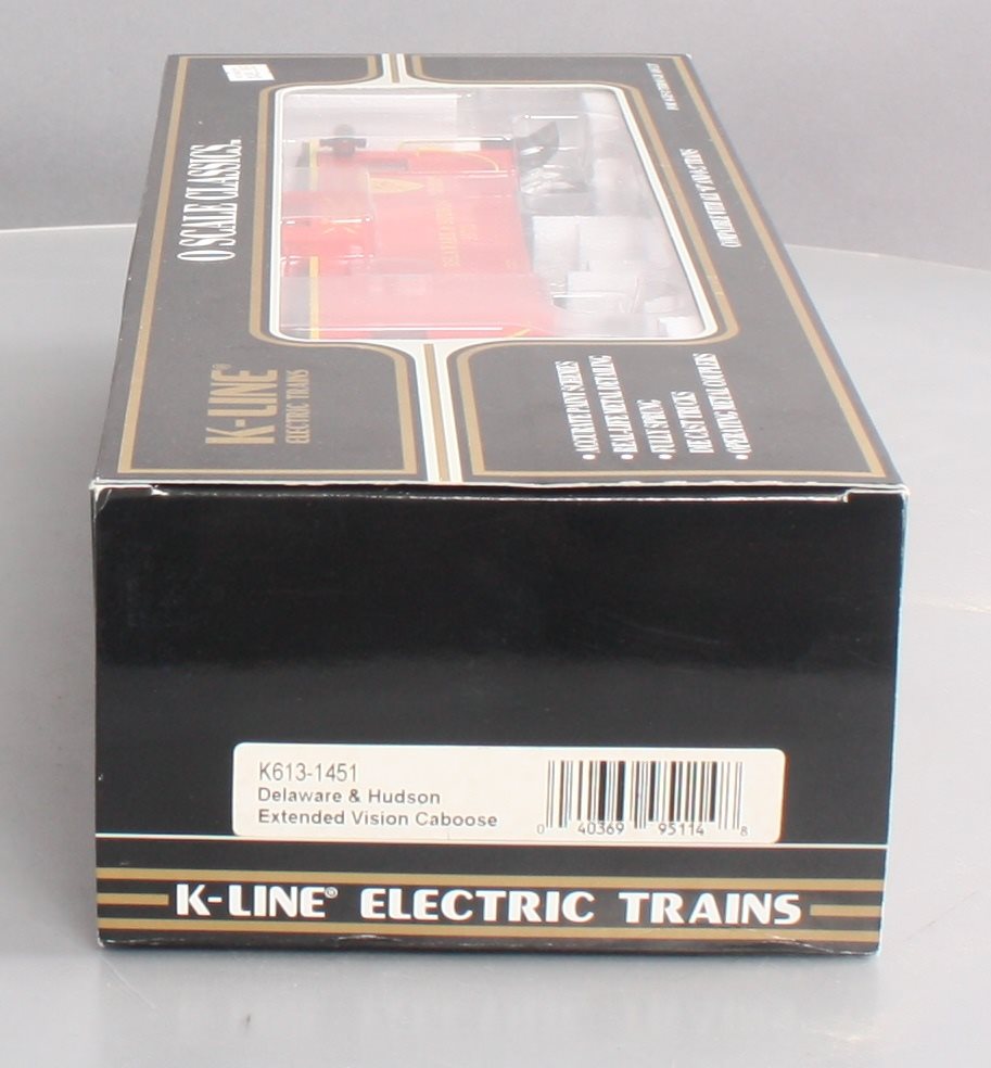 K-Line K613-1451 O Gauge Delaware & Hudson Extended Vision Caboose #35712 LN/Box
