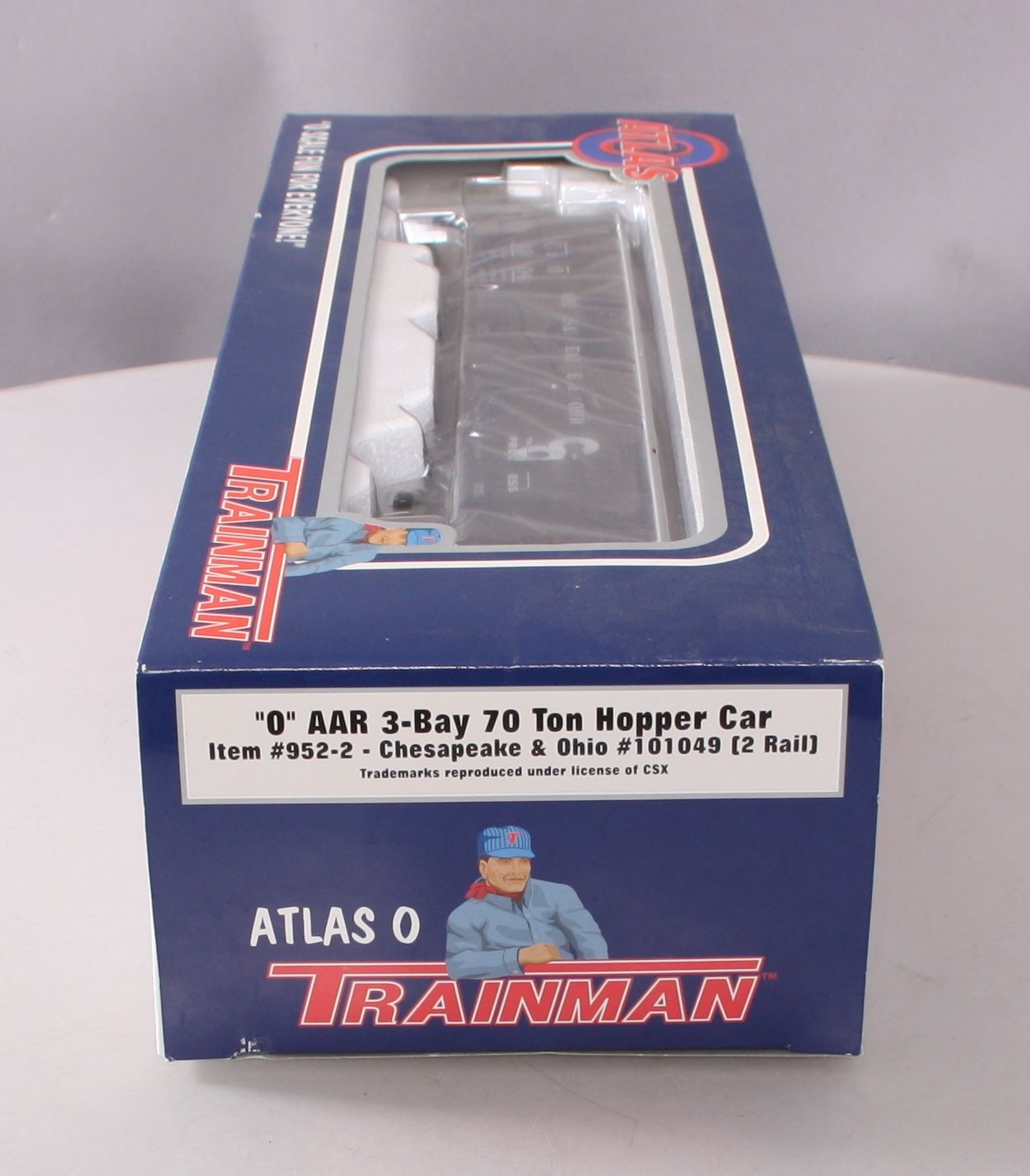 Atlas 952-2 O Scale Chesapeake & Ohio AAR 3-Bay Hopper Car (2-Rail) #101049 LN/Box