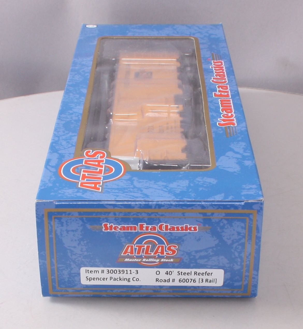 Atlas 3003911-3 Spencer Packing Co. 40' Steel Reefer Car #60076 (3Rail) LN/Box