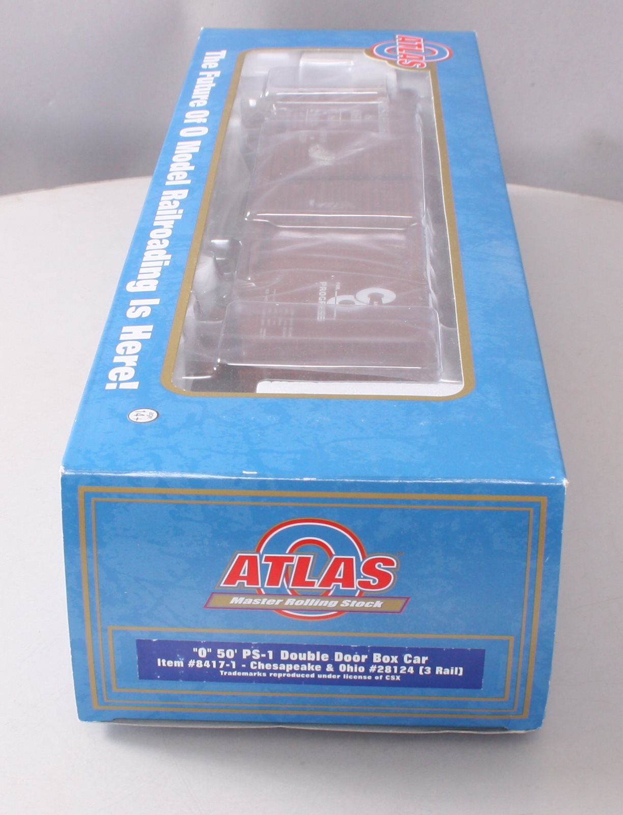 Atlas 8417-1 O Chesapeake & Ohio 50' PS-1 Double Door Boxcar #28124 (3Rail) NIB
