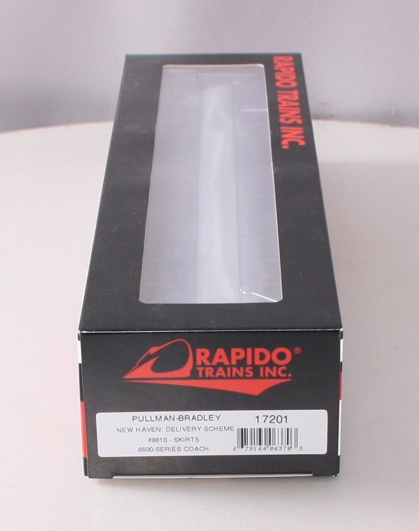 Rapido Trains 017201 HO New Haven Delivery 8600 Coach Skirted #8610