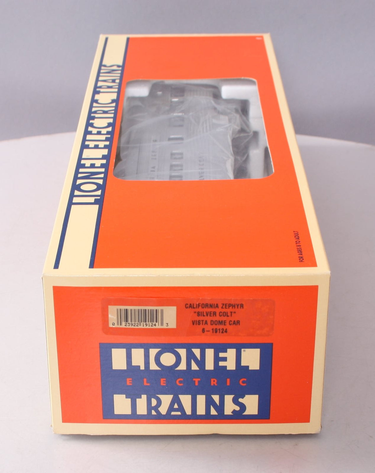 Lionel 6-19124 O Gauge California Zephyr Aluminum "Silver Colt" Vista Dome NIB