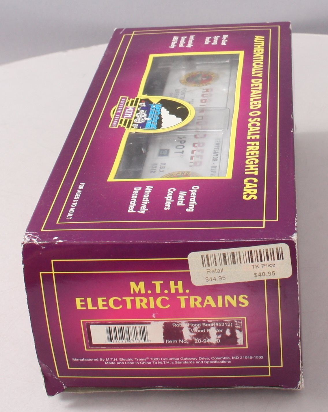 MTH 20-94300 O Gauge Robin Hood Beer Reefer Car #5312 LN/Box