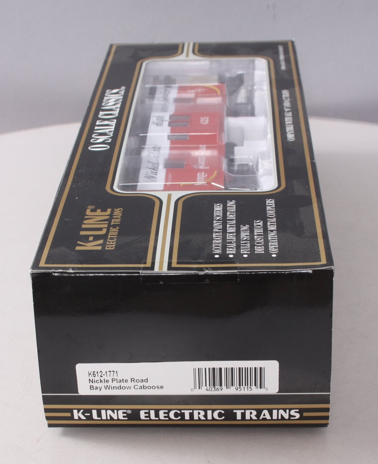 K-Line K612-1771 O Gauge Nickel Plate Road Bay Window Caboose #425 LN/Box
