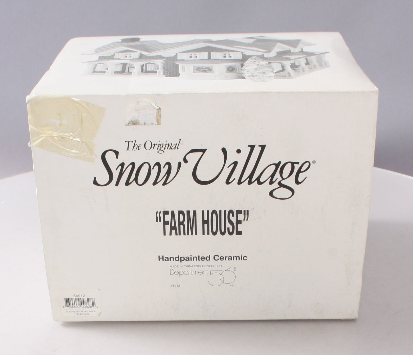 Dept 56 54912 Snow Village "Farm House" Retired Hand Painted Ceramic Building LN/Box