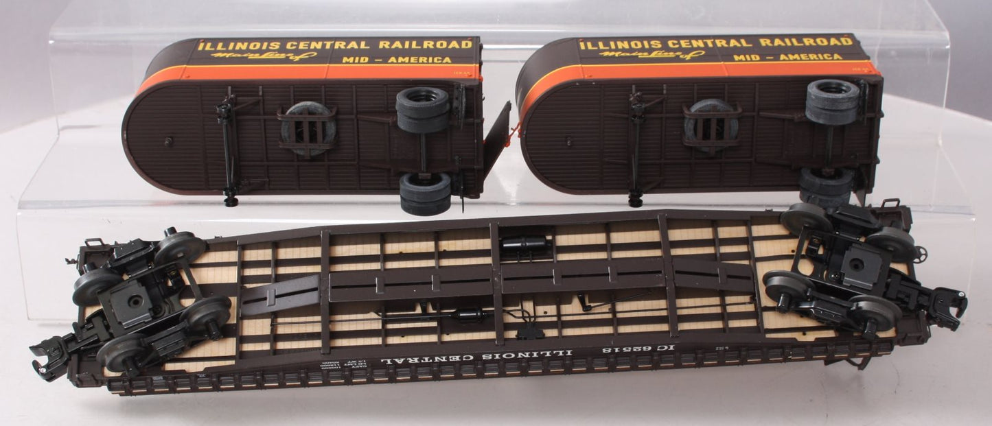Lionel 6-27066 Illinois Central Flatcar with Piggyback Trailers