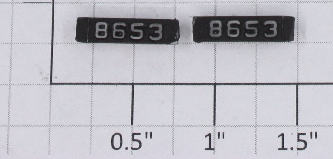 Lionel 8653-6/10 Black Raised Number Marker Lens/Number Board Set (Pair of 2)