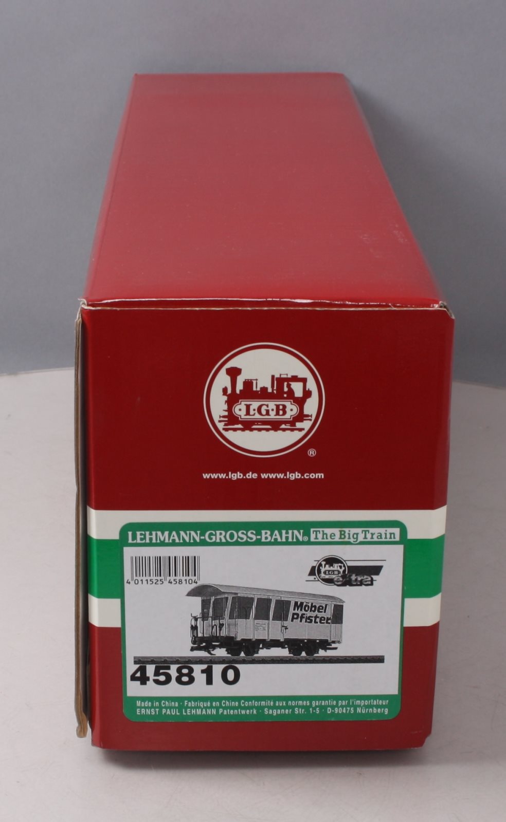 LGB 45810 G Scale RhB Mobel Pfister Boxcar (plastic wheels)