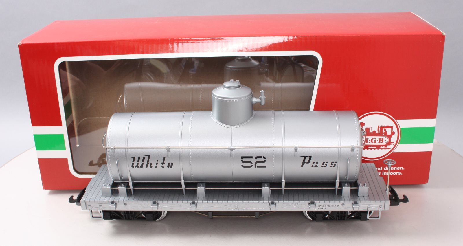 LGB 40808 G White Pass & Yukon Tank Car #52 (silver) - Metal