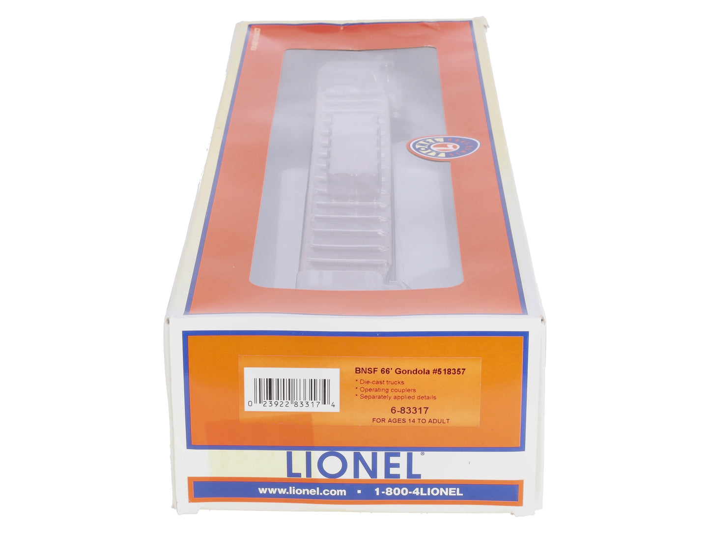 Lionel 6-83317 O BNSF 65' Mill Gondola #518357