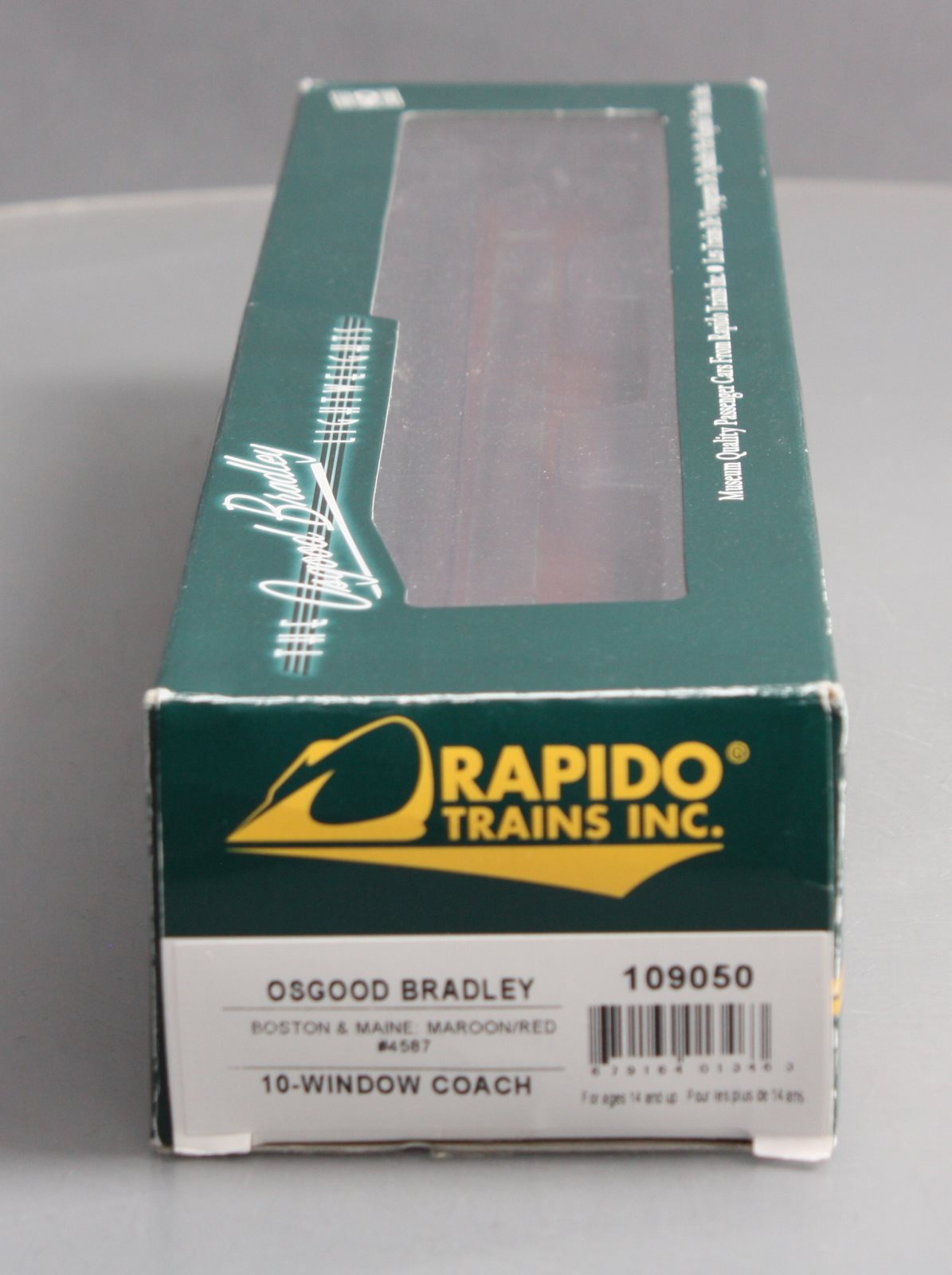 Rapido Trains 109050 HO Boston & Maine PS Osgood-Bradley 10-Window Coach #4587