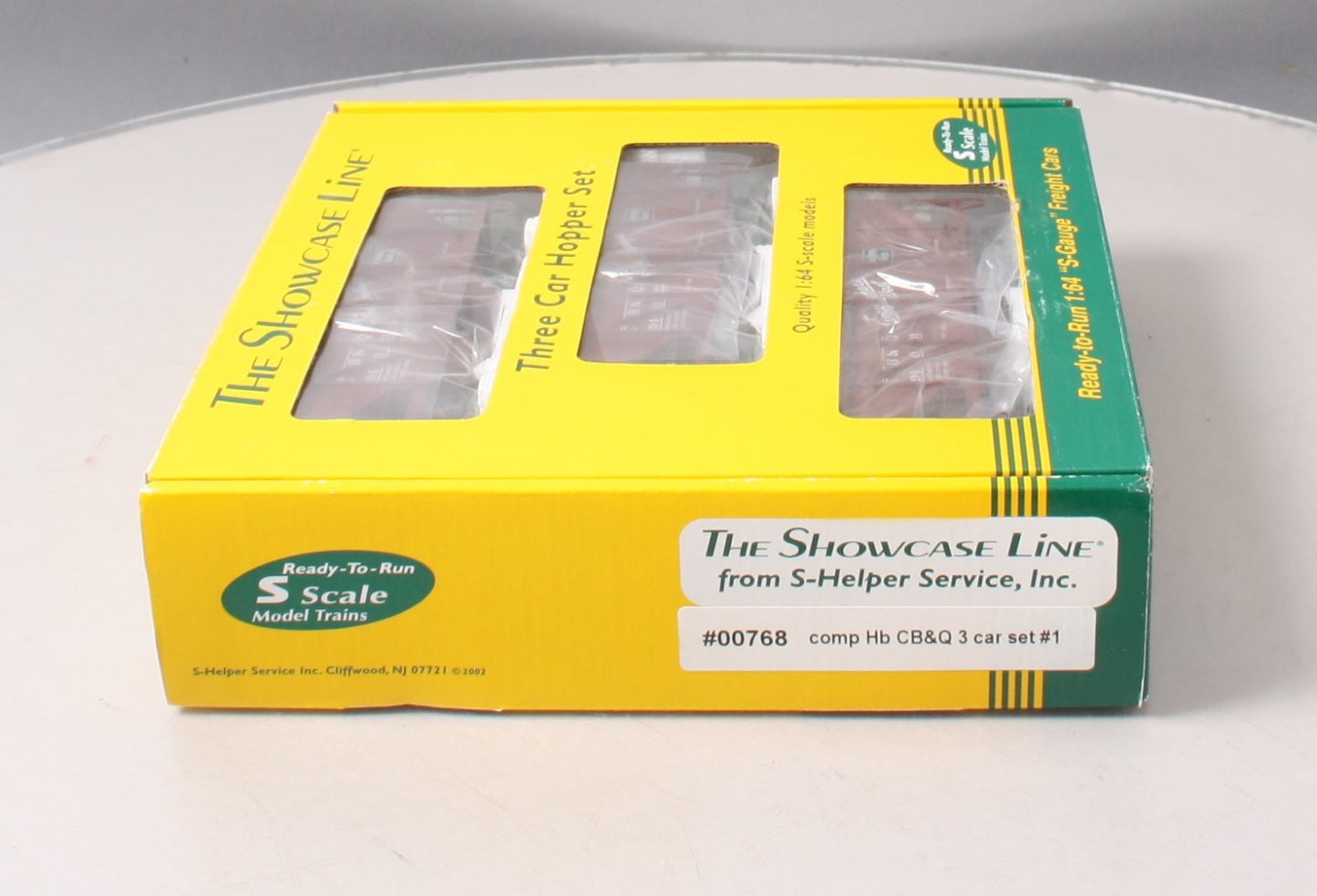 S-Helper Service 00768 S CB&Q 2-Bay Open Hopper 3 Car Set LN/Box
