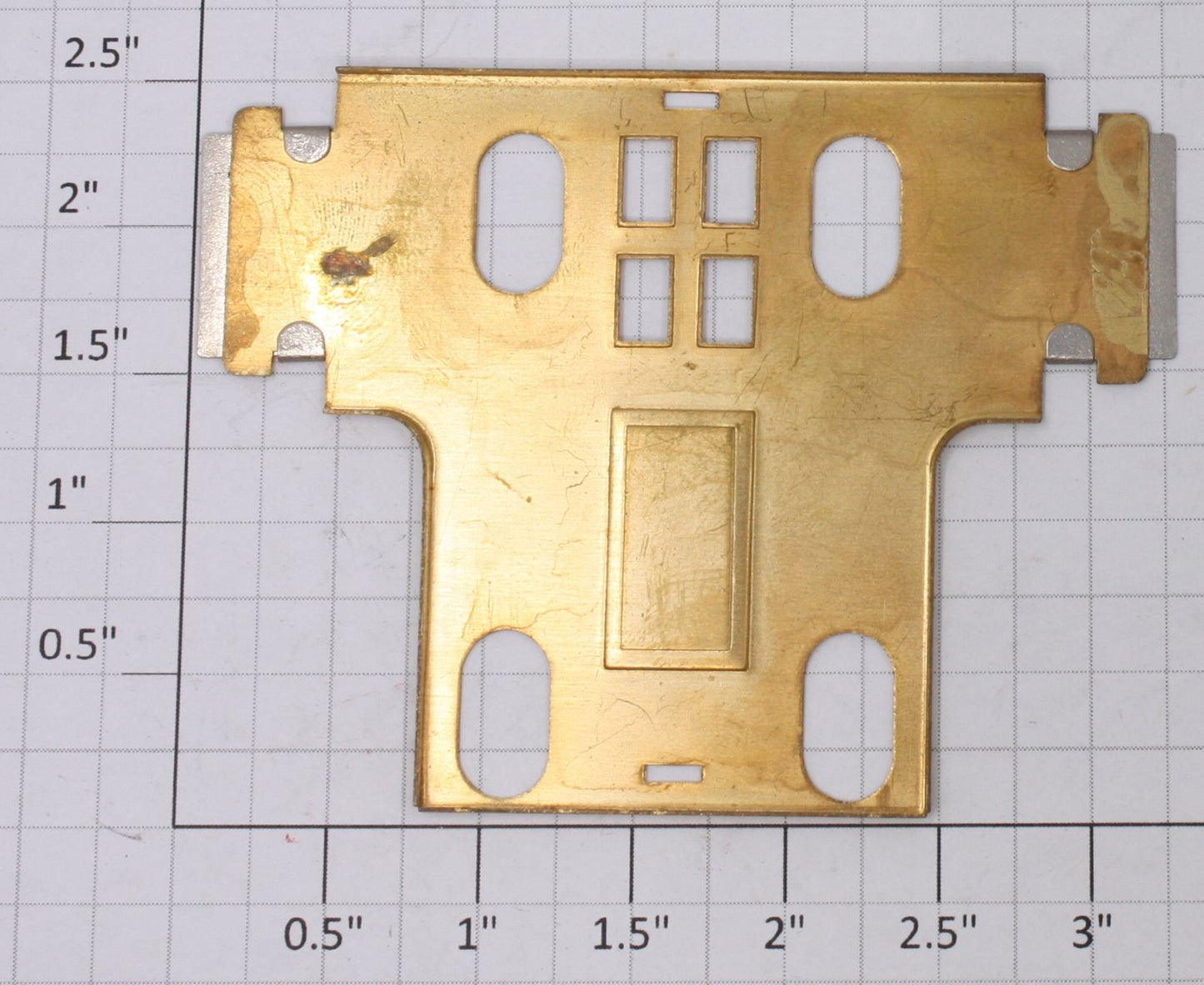 Lionel 9E-108 Standard Gauge Brass Door Insert - with Nickel Vent Panel
