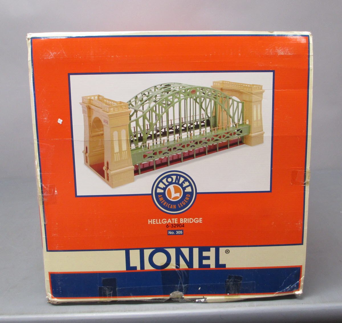 Lionel 6-32904 O Gauge Green & Cream Tinplate Hellgate Bridge #305 LN/Box