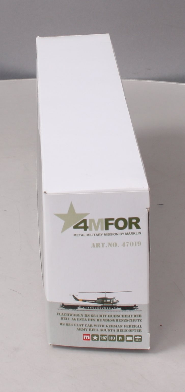 Marklin 47019 HO Scale 4MFOR Rs Flat w/ Helicopter LN/Box