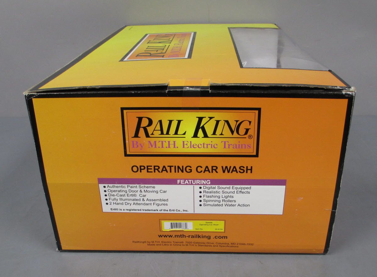 MTH 30-9104 O Scale Speedy Operating Animated Car Wash LN/Box