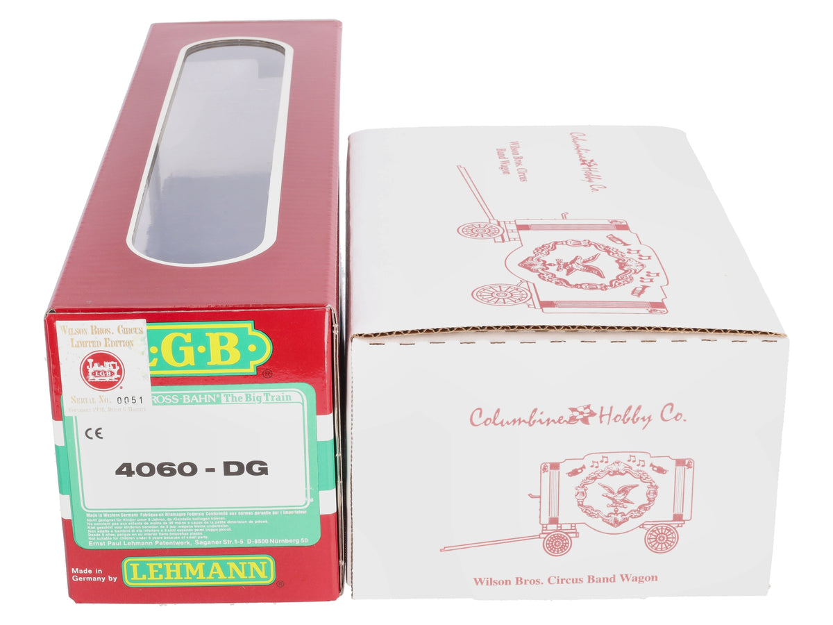 LGB 4060-DG Wilson Brothers Circus Flatcar w/Cage Wagon LN/Box