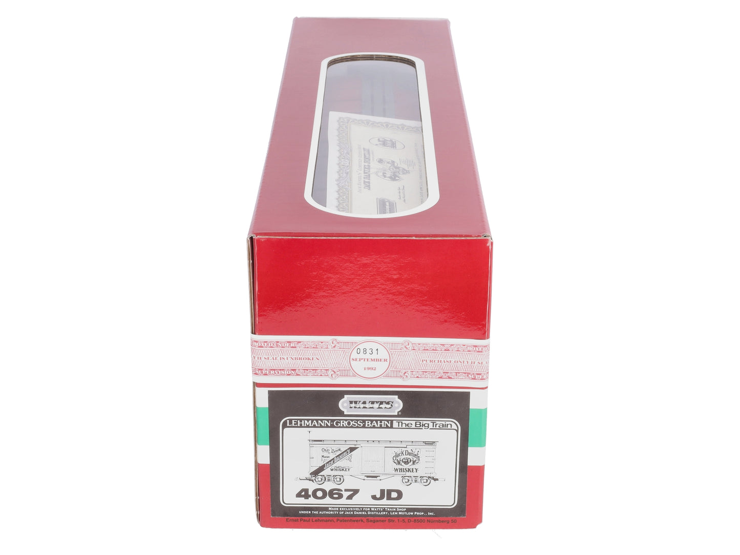 LGB 4067-JD G Scale Jack Daniels Boxcar LN/Box