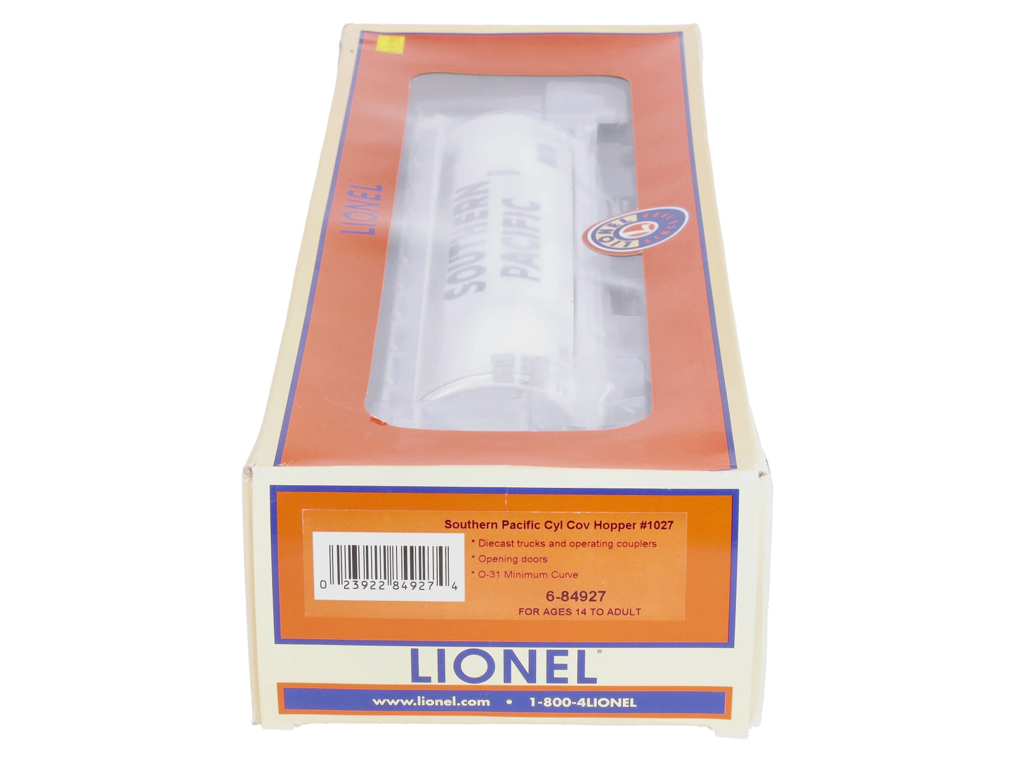 Lionel 6-84927 O Southern Pacific Cylindrical Hopper #1027