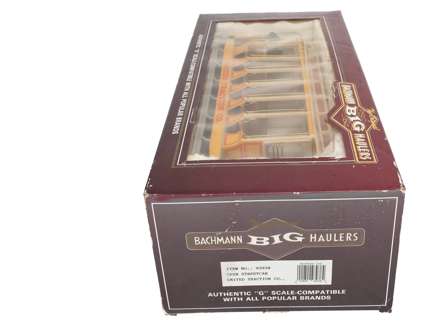 Bachmann 93938 G Scale United Traction Co Motorized Open Street Car NIB