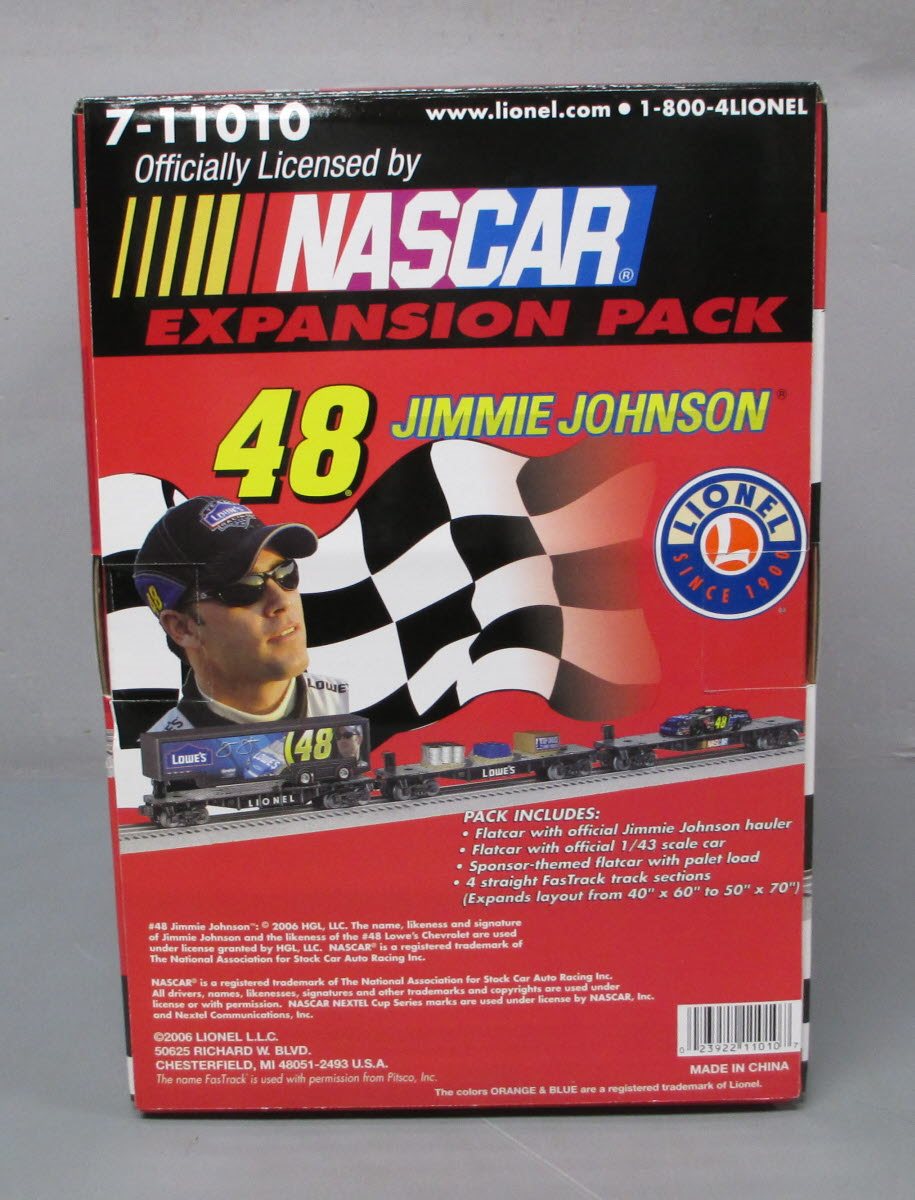 Lionel 7-11010 O Gauge Jimmie Johnson Expansion Pack NIB