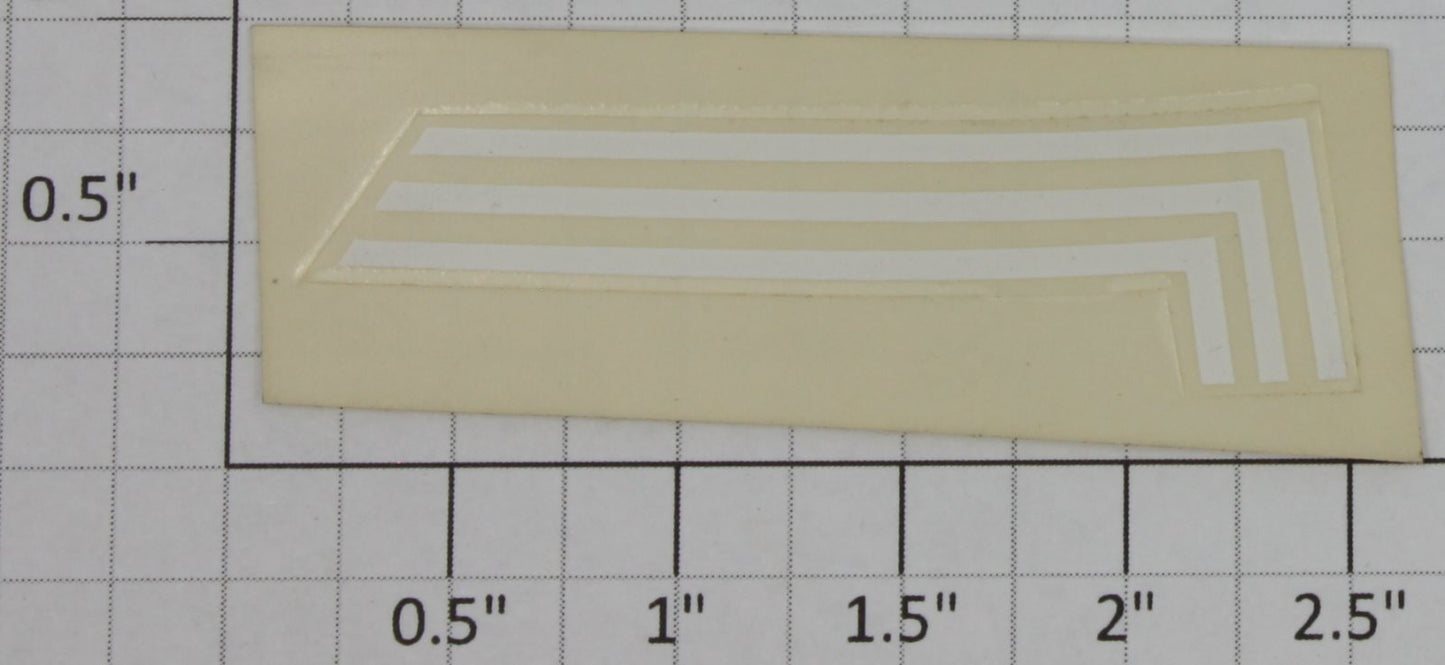 Lionel 8370-12 NYC F-3A Right Hand Lightning Stripe Sticker Decal with Adhesive