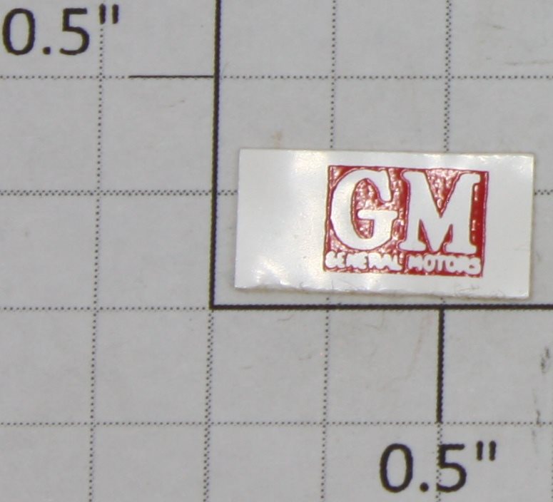 Lionel 2333-104 Red GM Sticker Decal