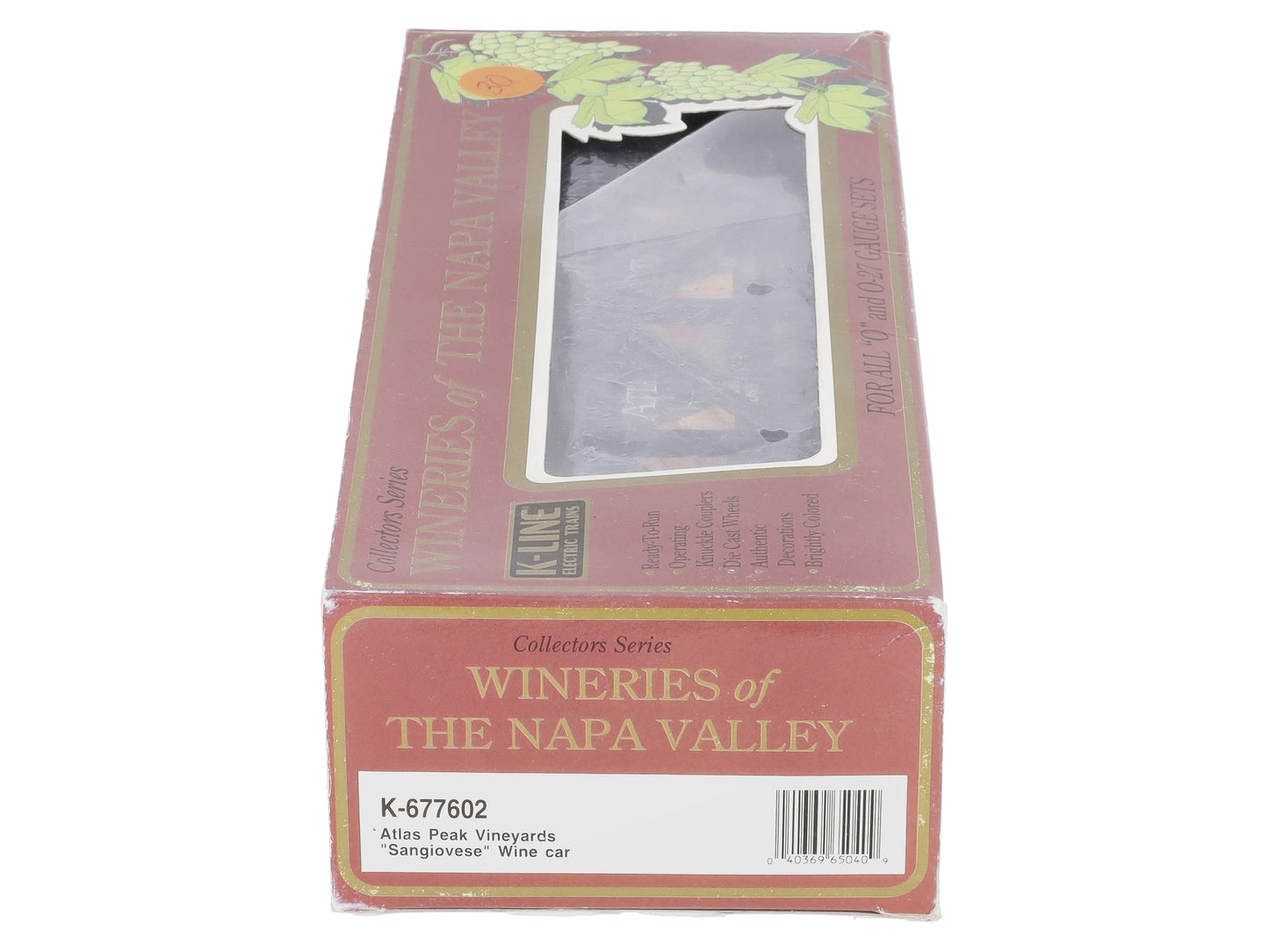 K-Line K677602 O Gauge Atlas Peak Vineyards "Sangiovese" Wine Car LN/Box
