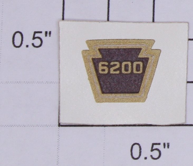 Lionel 8404-10 Pennsylvania Turbine #6200 Sticker Decal