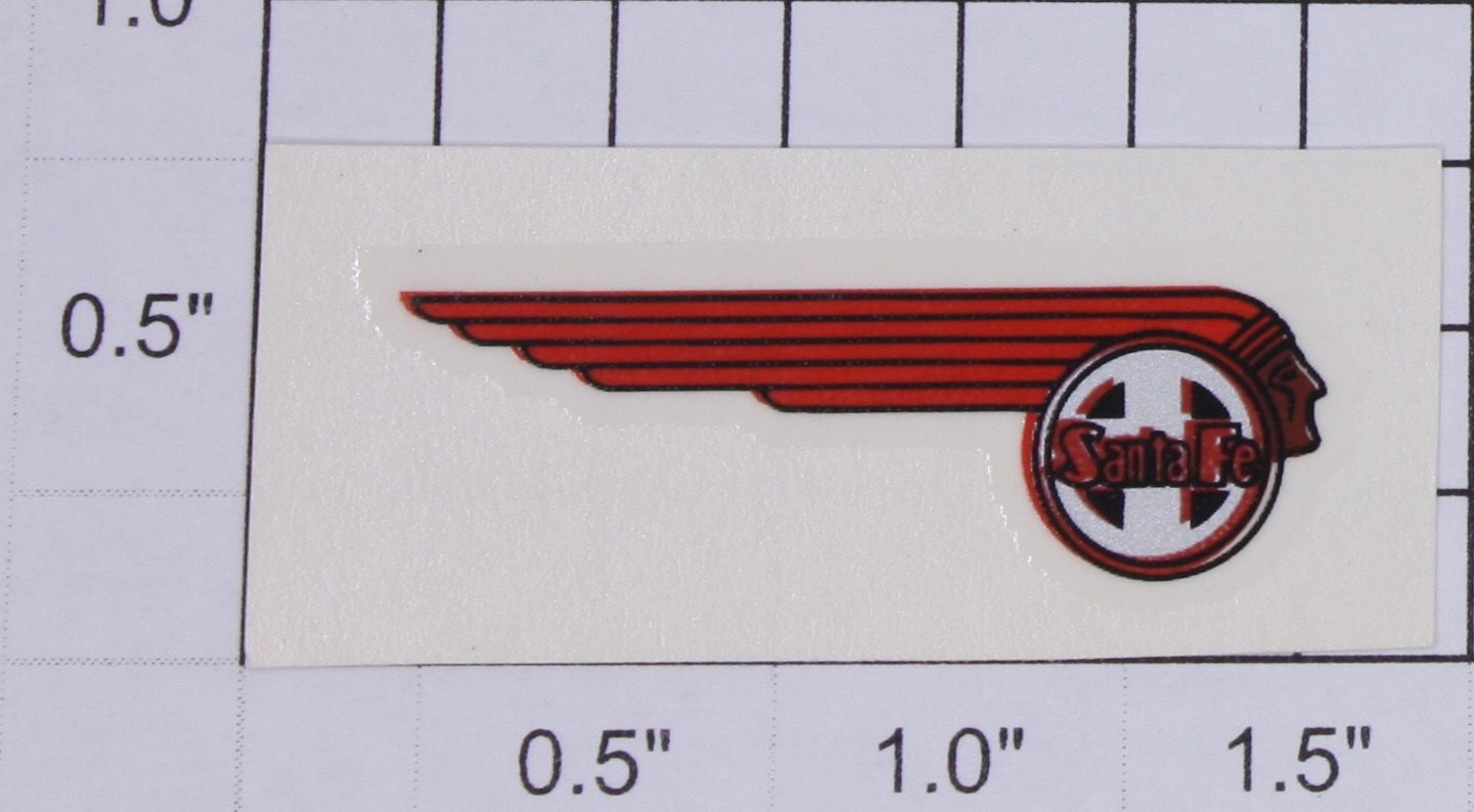 Lionel 2343-69 Santa Fe B Unit Indian Head Water Soluble Decal