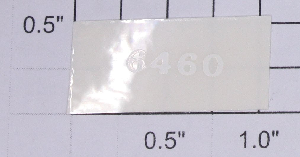 Lionel 2460-10 White Lettering "6460" Number Sticker Decal