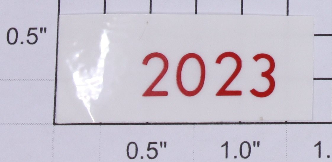 Lionel 2023-11 Red Lettering "#2023" Alco Nose Sticker Decal