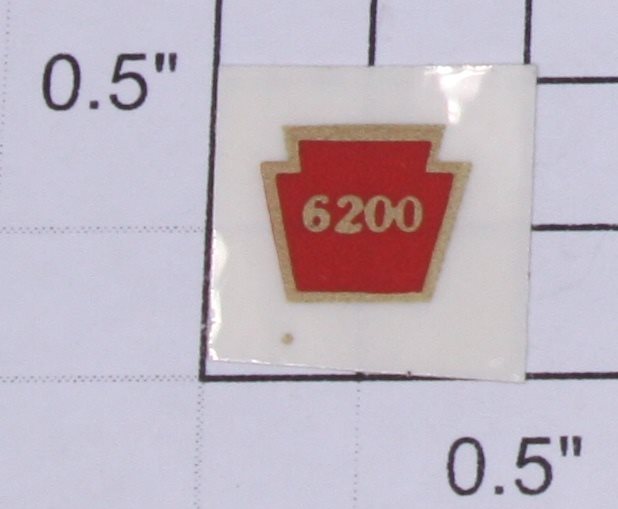 Lionel 6200-10 Boiler Front "6200" Keystone Sticker Decal