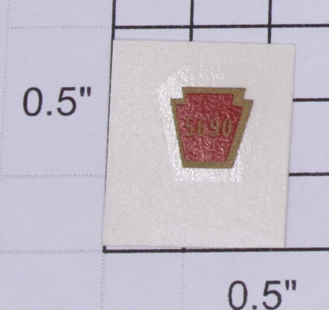 Lionel 675-5690 O Gauge Front Boiler "5690" Keystone Water Soluble Decal