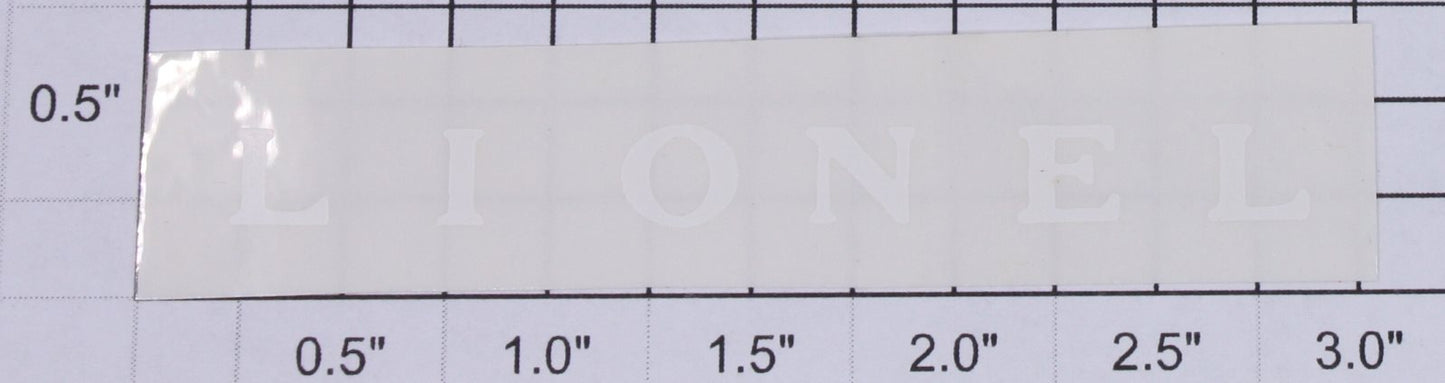 Lionel 6414-15 White Lettering "Lionel" Sticker Decal